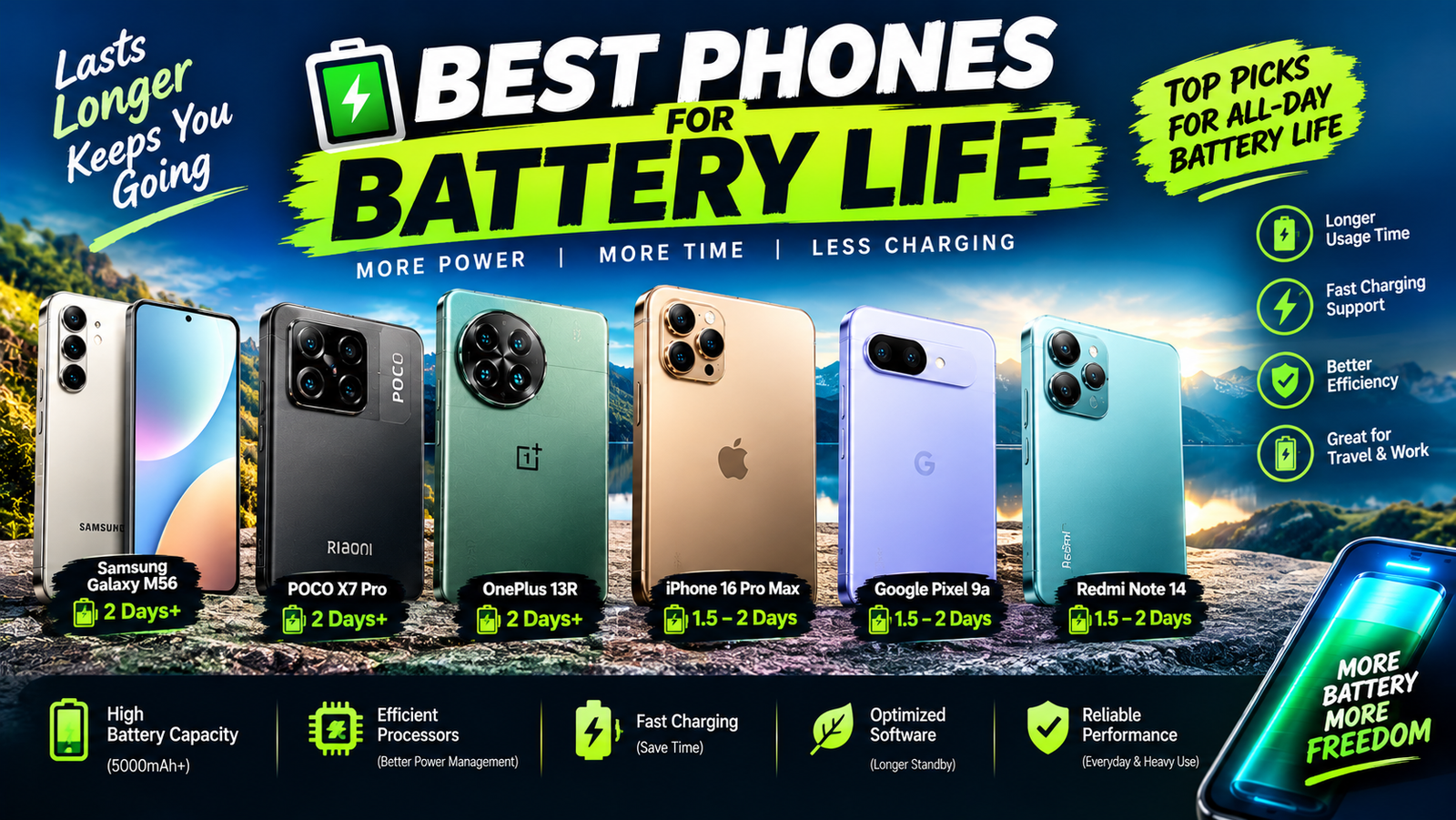 Best Phones for Battery Life